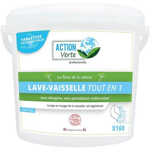 Illustration de : Action Verte 160 tablettes lave-vaisselle cycle long Ecocert