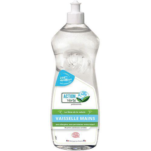 Illustration de : Action Verte liquide vaisselle main Ecocert 1L ou 5 L