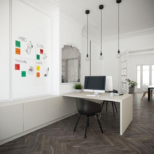 Illustration de : Tableau blanc magnétique sans cadre - Smit Visual