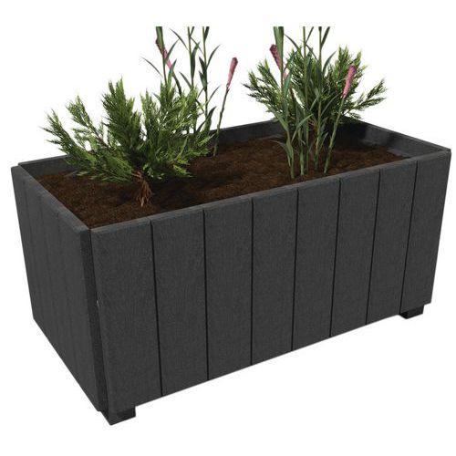 Illustration de : Jardinière Canopée rectangulaire plastique recyclé Espace Urbain