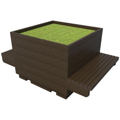 Illustration de : Module jardinière centrale plastique recyclé Espace Urbain