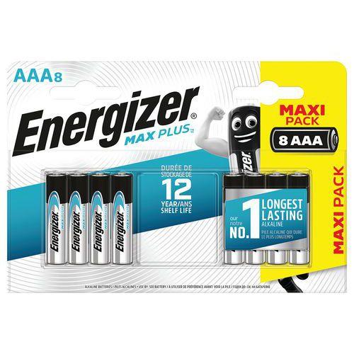 Illustration de : Pile alcaline Max Plus AAA/LR3 FSB9 - Lot de 8 - Energizer