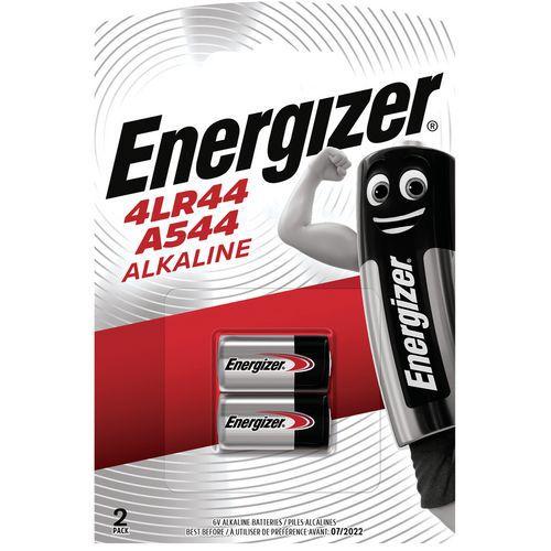 Illustration de : Pile miniature alcaline 4LR44 - Lot de 2 - Energizer