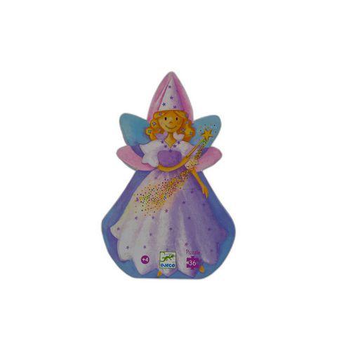 Illustration de : Puzzle - La fée et la licorne - 36 pièces - Reconditionné - Djeco