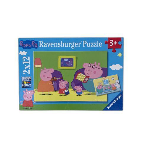 Illustration de : Puzzle - Peppa Pig - 2x12 pièces - Reconditionné - Ravensburger