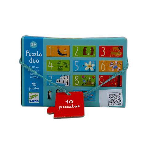 Illustration de : Puzzle duo - Chiffres - Reconditionné - Djeco
