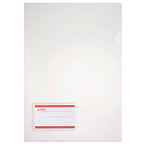 Illustration de : Pochette Transparente, porte-étiquette, A4