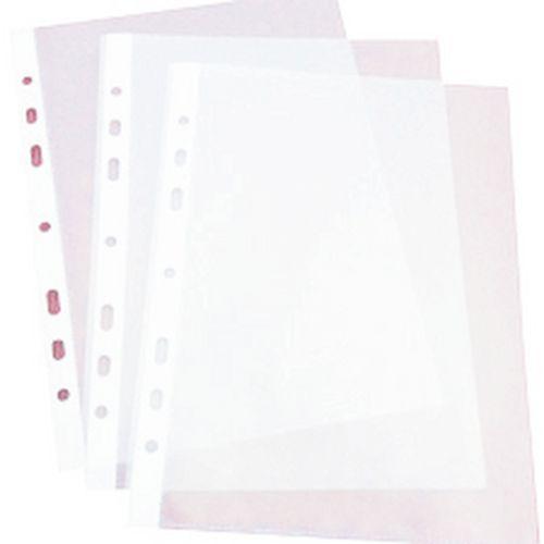 Illustration de : Pochette perforée, A5, film PP, grainé
