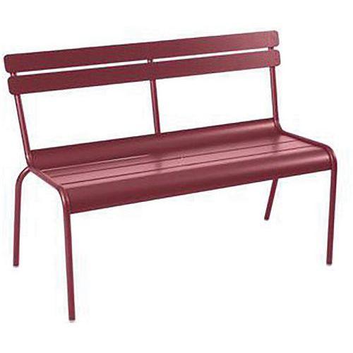 Illustration de : Banc à dossier 2/3 places Luxembourg L. 118 cm Fermob
