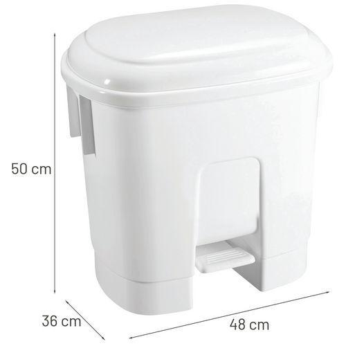 Illustration de : Poubelle à pédale DERBY - 30 L - TTS