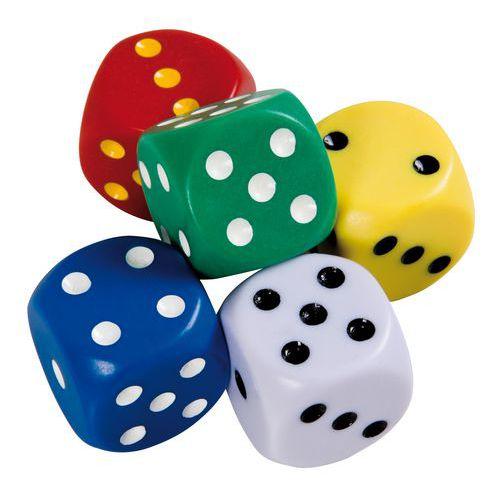 Illustration de : Dé à 25 mm assorti en couleur - Educo