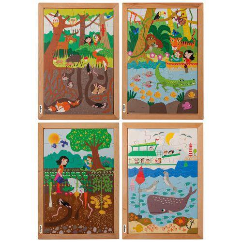 Illustration de : Puzzles au-dessus et en dessous, 28-35 pièces Educo