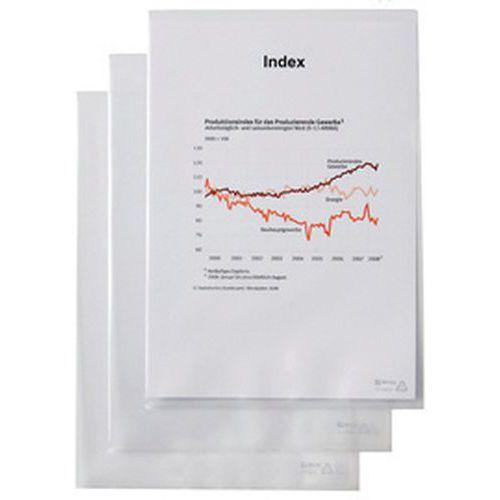 Illustration de : Pochettes coin transparente Top Qualité, A4, PP