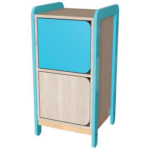 Illustration de : Meuble 1 colonne avec 2 portes Lili