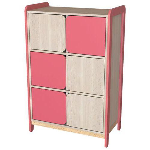 Illustration de : Meuble 2 colonnes avec 6 portes Lili