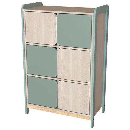 Illustration de : Meuble 2 colonnes avec 6 portes Lili