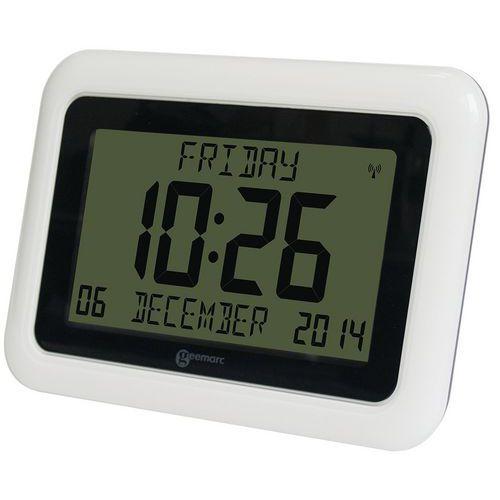 Illustration de : Horloge grand affichage blanc Geemarc