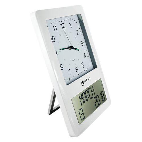 Illustration de : Horloge analogique et numerique grand affichage Geemarc