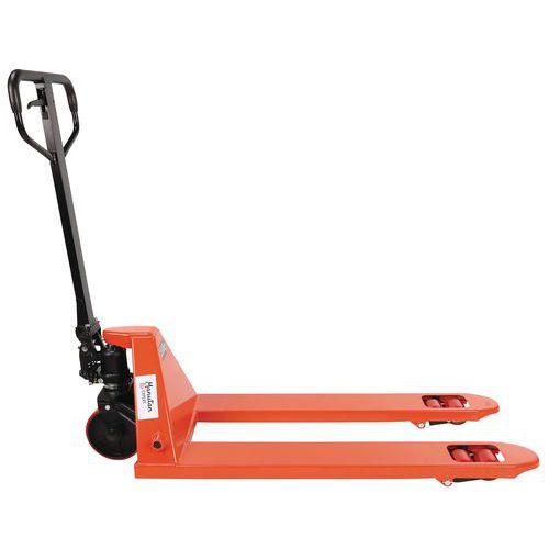 Illustration de : Transpalette manuel - Fourche longueur 1150mm - Force 2500kg - Manutan Expert