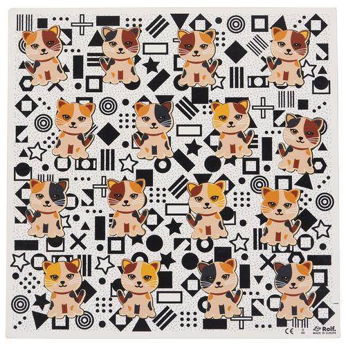 Illustration de : Puzzle chats et art noir et blanc - Rolf