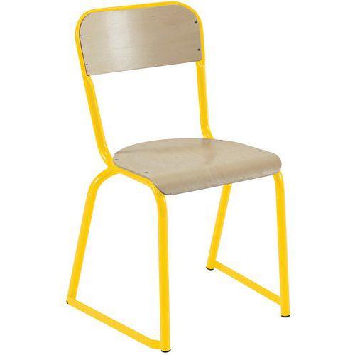 Illustration de : Chaise scolaire 4 pieds Atlas piétement renforcé - Manutan Expert