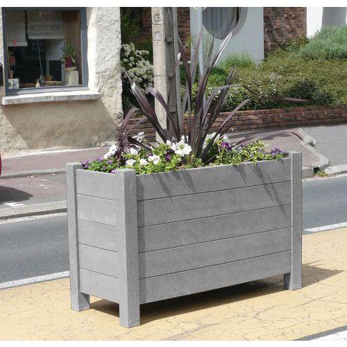 Illustration de : Jardinière Avenue forme rectangulaire plastique recyclé Espace Urbain