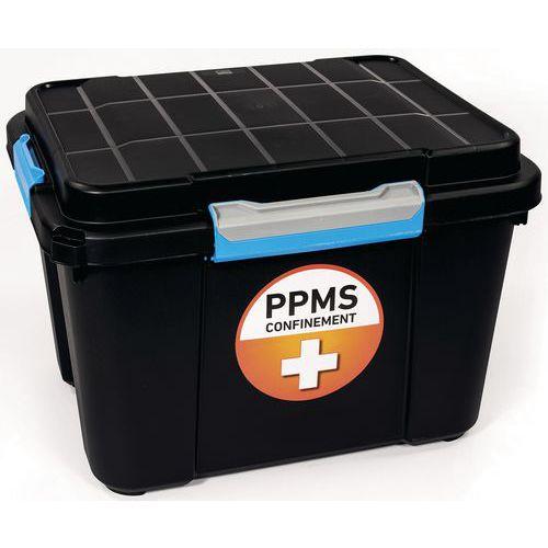 Illustration de : Mallette de secours confinement PPMS 150 personnes avec talkie walkie-Securimed