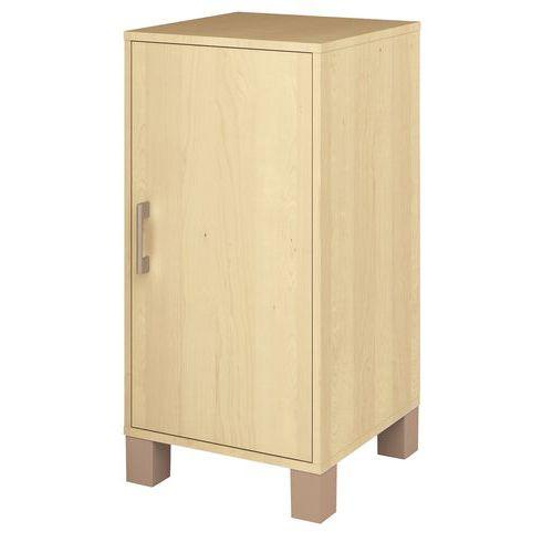 Illustration de : Caisson 1 porte Confetti - finition bouleau