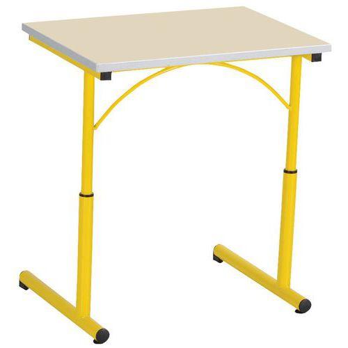 Illustration de : Table réglable Atlas II chants plaqués - Manutan Expert