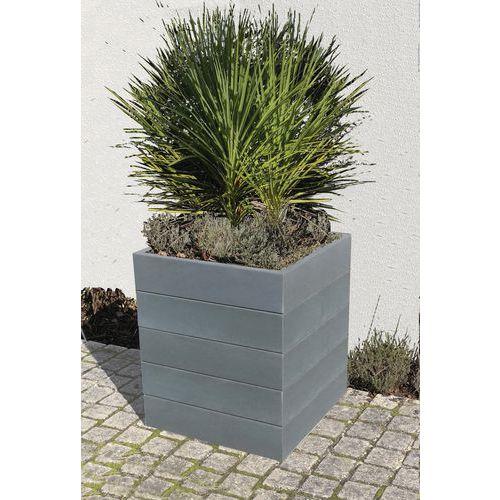 Illustration de : Jardinière Espace carrée plastique recyclée Espace Urbain