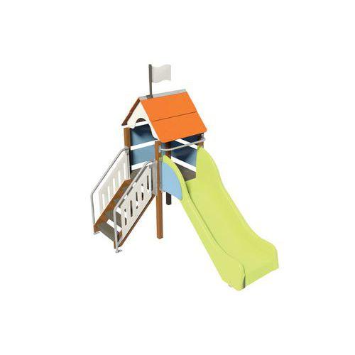 Illustration de : Structure Fripounette mini glisse bois Wiki Cat