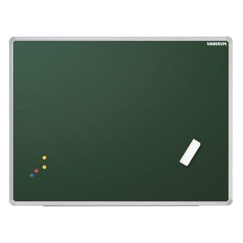 Illustration de : Tableau simple émaillé vert, cadre aluminium anodisé Vanerum