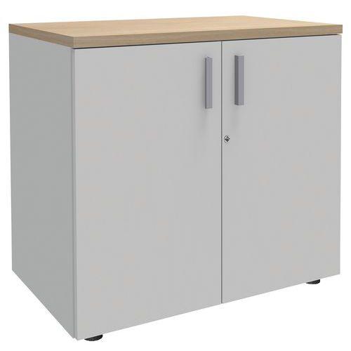 Illustration de : Armoire 2 portes battantes Linéo Simmob