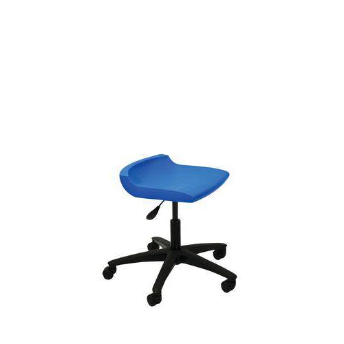 Illustration de : Tabouret technique coque polypropylène sur roulettes - Postura+