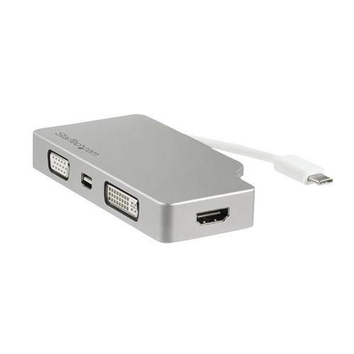 Illustration de : Adaptateur de voyage audio/vidéo 4 en 1-USB Type-C vers VGA,DVI,HDMI