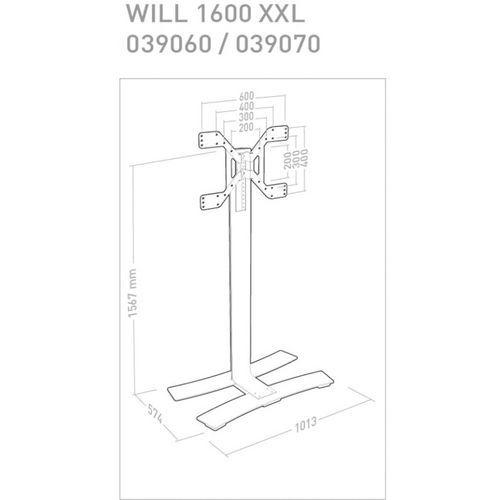 Illustration de : Colonne écran mobile modèle WILL 1600XL - ERARD PRO