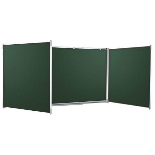 Illustration de : Tableau tript. émaillé vert, cadre aluminium strié naturel - Vanerum