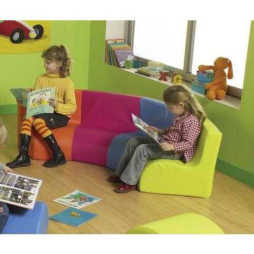 Illustration de : Chauffeuse d'angle Ondulo à 120°, version 6/10 ans, multicolore