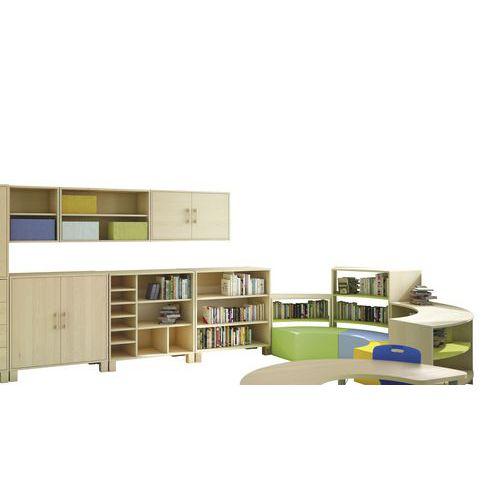 Illustration de : Armoire basse 2 portes Confetti - finition bouleau