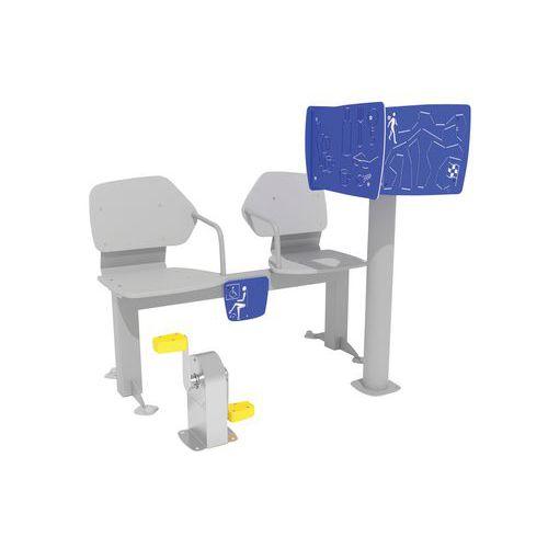 Illustration de : Banc pédale et mentalcube I Alzheimer