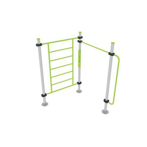 Illustration de : Street workout 3 poteaux en L