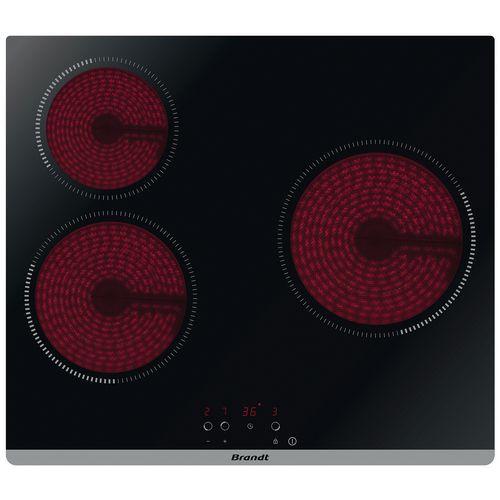 Illustration de : Table de cuisson vitrocéramique BRANDT 6000 W - BPV6420B