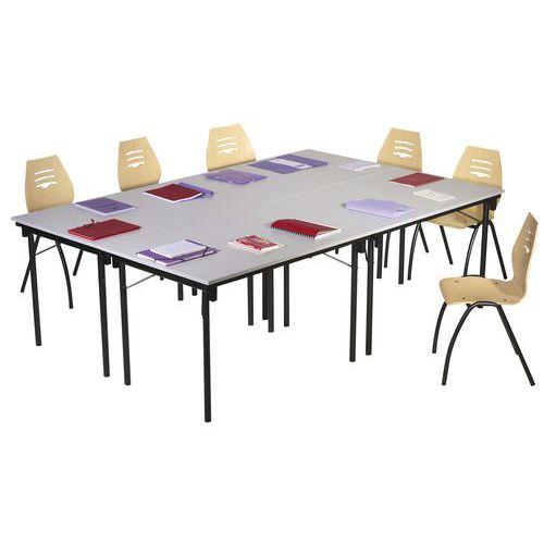 Illustration de : Table pliante Bip chants PVC