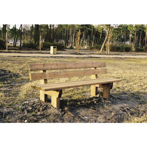 Illustration de : Banc Morvan en pin naturel longueur 195 cm Boisdexter