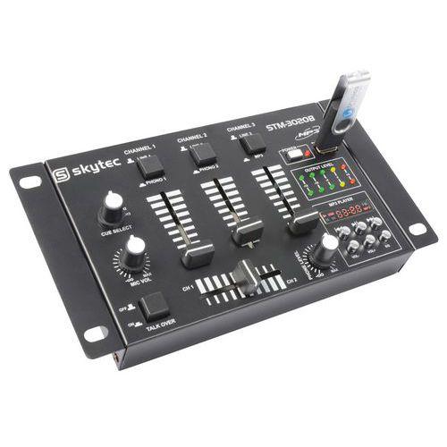 Illustration de : Table de mixage 6 canaux avec USB/MP3 Noire STM-3020B Skytec
