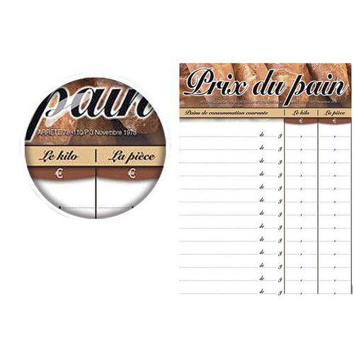 Illustration de : Pancarte prix du pain Matfer
