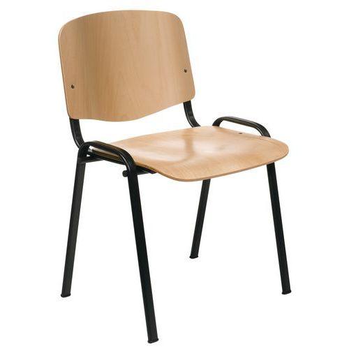 Illustration de : Lot de 5 Chaises empilables Woody