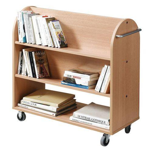 Illustration de : Chariot à livres double face