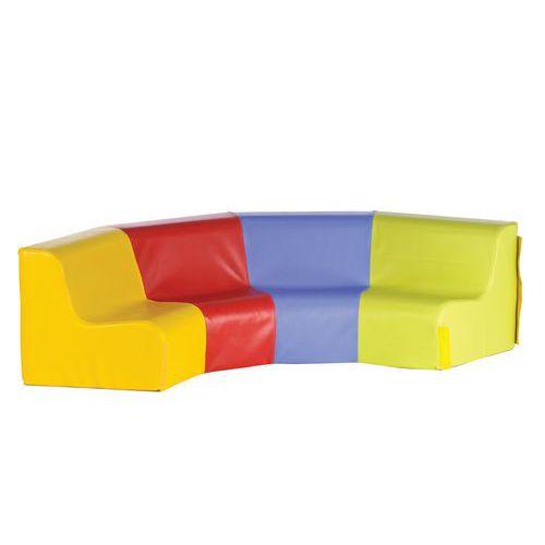 Illustration de : Chauffeuse courbe 120° Bambino multicolore - Manutan Expert