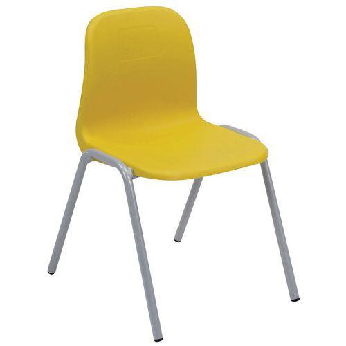 Illustration de : Chaise Lise T00 à T0 Piétement coloris Gris